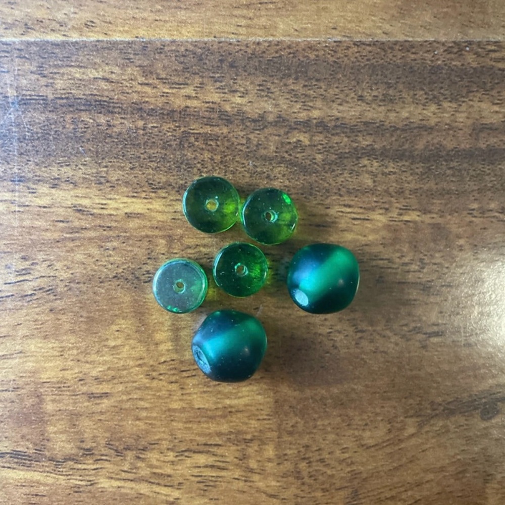 Green beads for jewelry making